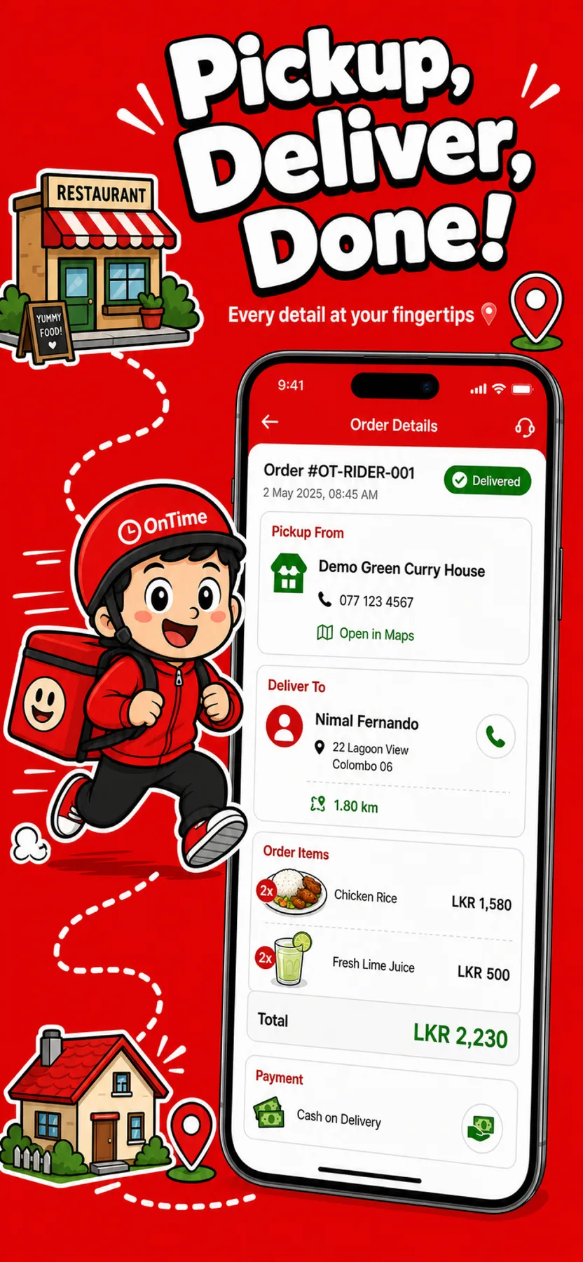 OnTime Riders delivery app
